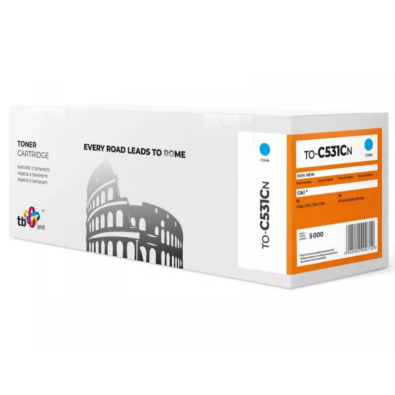 Toner TB Ühilduv C531 to-C531CN CY 100% uus