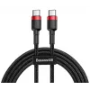 USB-C-USB-C kaabel Baseus CATKLF-G91 1 m, USB C pistikud, 0,48 Gbit/s, Must