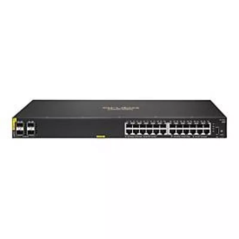 HPE Aruba Networking CX 6100 24G Class4 PoE 4SFP+ 370W Hallatav L3 Gigabit Ethernet (10/100/1000) Power over Ethernet (PoE) 1U Must