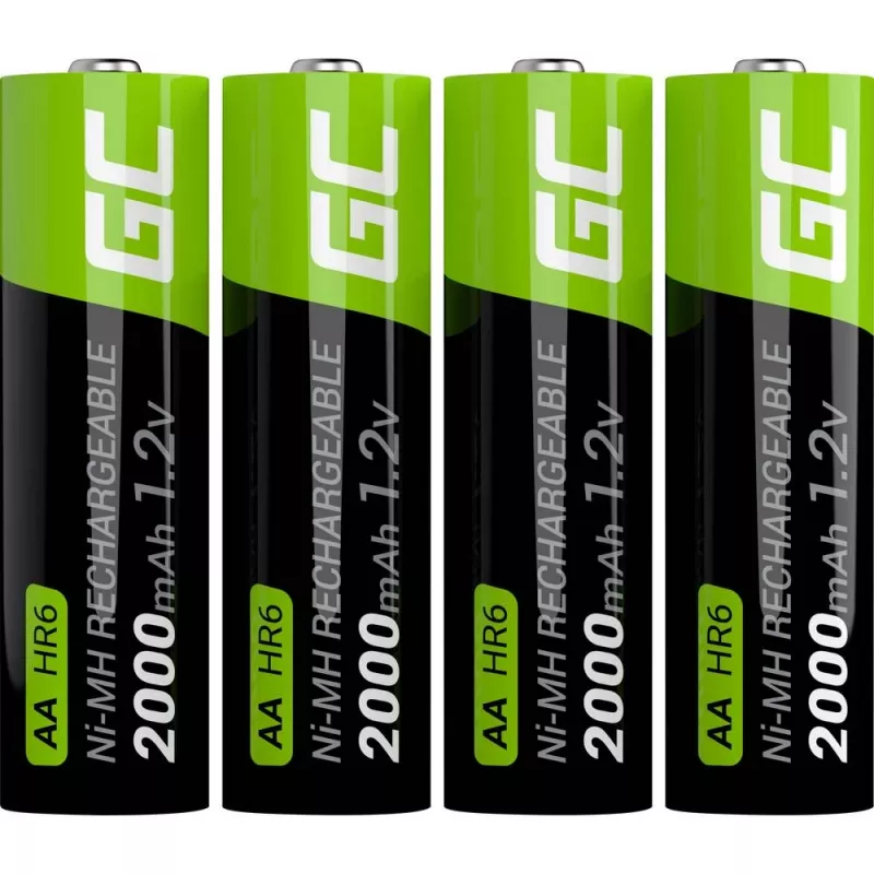 Laetav aku roheline Cell GR02 — NiMH AA 1,2 V 2000 mAh, 2 tk