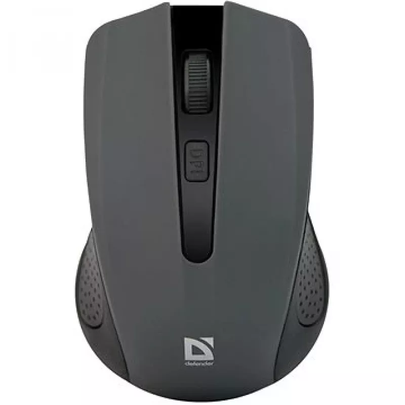Juhtmeta optiline hiir DEFENDER MM-935 RF, mõlemakäeline, 1600 DPI, hall, USB-vastuvõtja, AAA patareid
