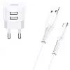 Laadija usams XTXLOGT18TC05 2x USB-pordi ja integreeritud USB‑C kaabliga, 2,1A väljund