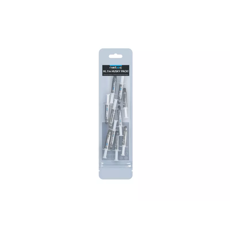 Termopasta NATEC Husky Pack NPT-1581, soojusjuhtivus 4,63 W/m·K, hall, -30–280 °C, 10 tk