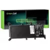 Sülearvuti aku roheline Cell ASUS A555 F555 K555 R556 X555 jaoks, LiPo 4000 mAh, 7,6 V, 4 elementi, must