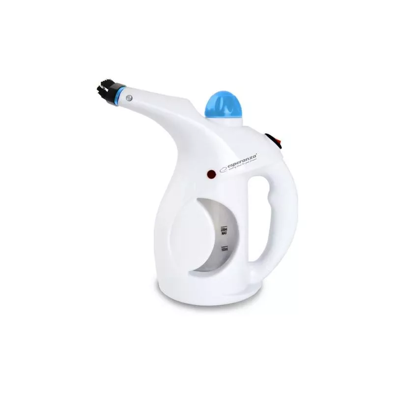 Käsikäeshoitav rõivaauruti ESPERANZA EHI006 — 800 W, 15 g/min aur, 0,2 L paak, 1,5 m juhe, must