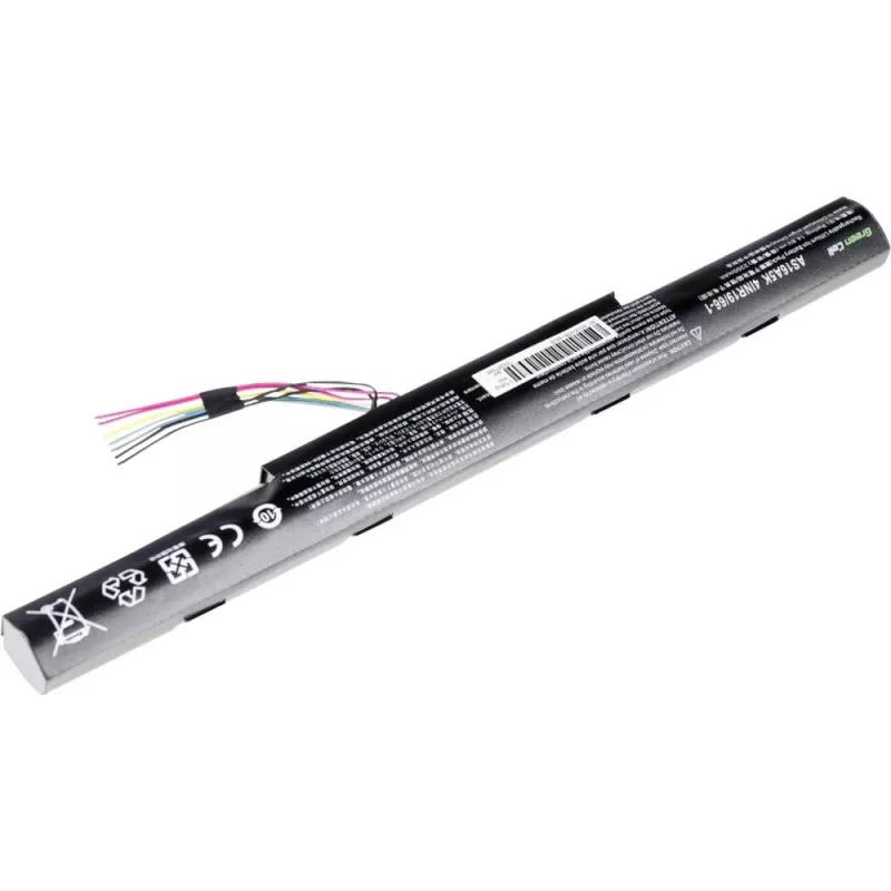 Aku roheline Cell AC51 Acer Aspire E15/E17 jaoks — Li-Ion 14,8 V 2200 mAh 4-elemendiline, must