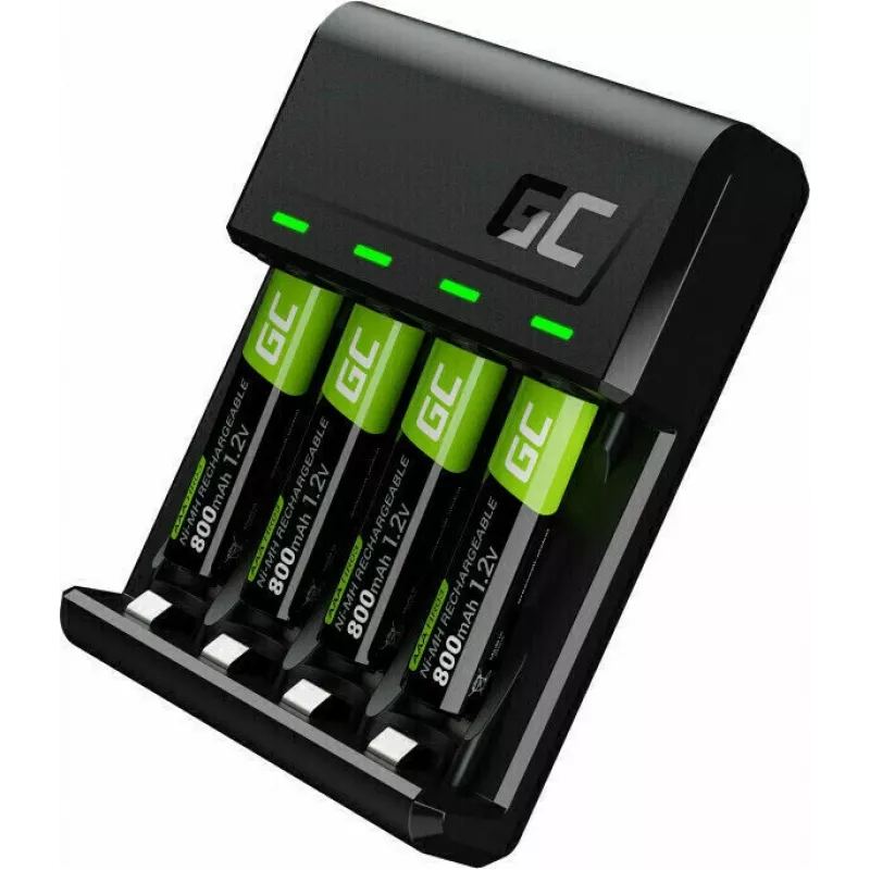 Battery Charger Universal USB roheline Cell GRSETGC02