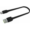 USB A – USB C kaabel roheline Cell KABGC03 — 0,25 m, must, 480 Mbit/s