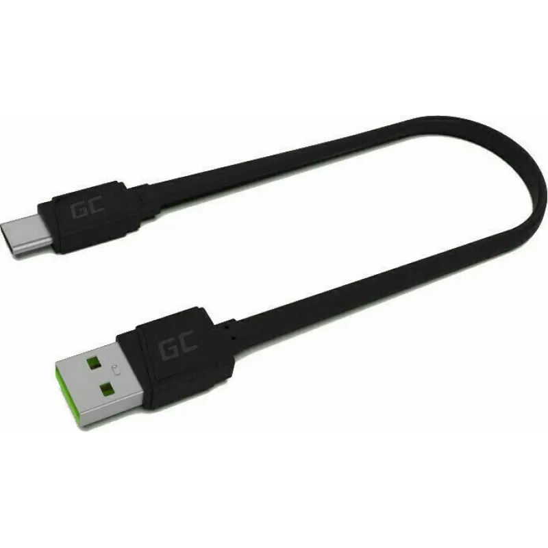 USB A – USB C kaabel roheline Cell KABGC03 — 0,25 m, must, 480 Mbit/s