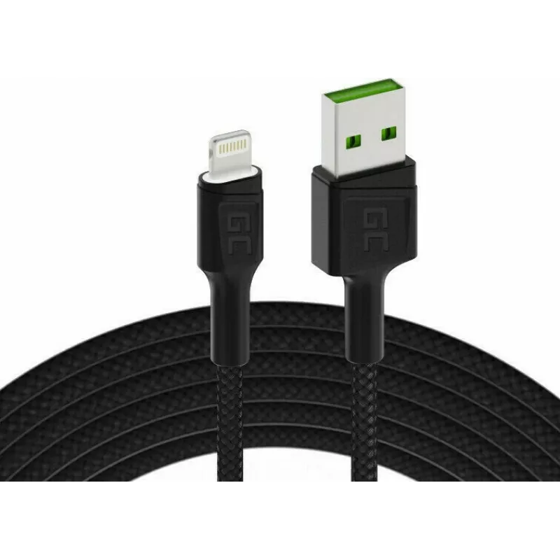 Lightning to USB-A kaabel roheline Cell KABGC12, 2 m, Lightning – USB A, Must