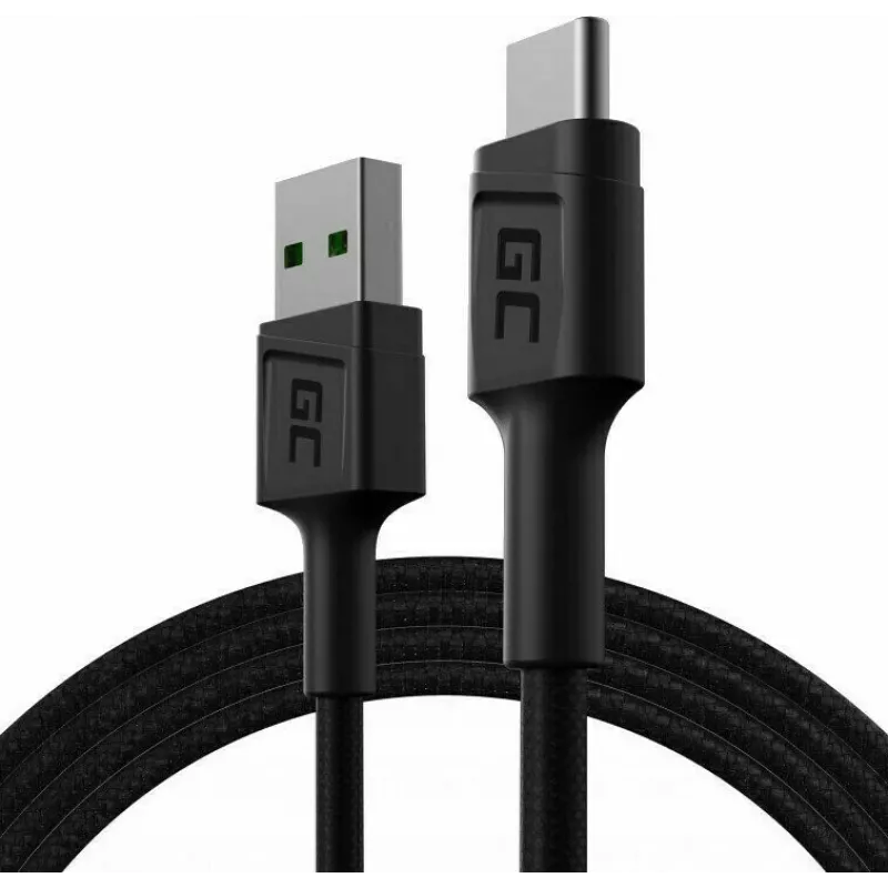USB-kaabel roheline Cell KABGC22 USB 2.0 1,2 m USB A USB C Must