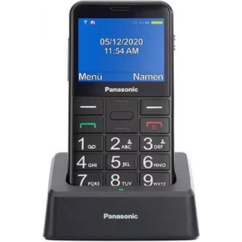 Vanematele mõeldud mobiiltelefon KX-TU155 must