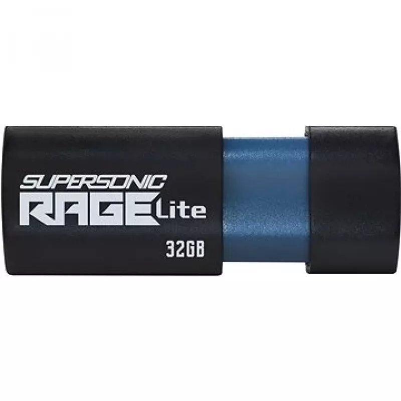 Patriot Memory Supersonic Rage Lite USB-mälupulk 32 GB USB Type-A 3.2 Gen 1 (3.1 Gen 1) Must, Sinine