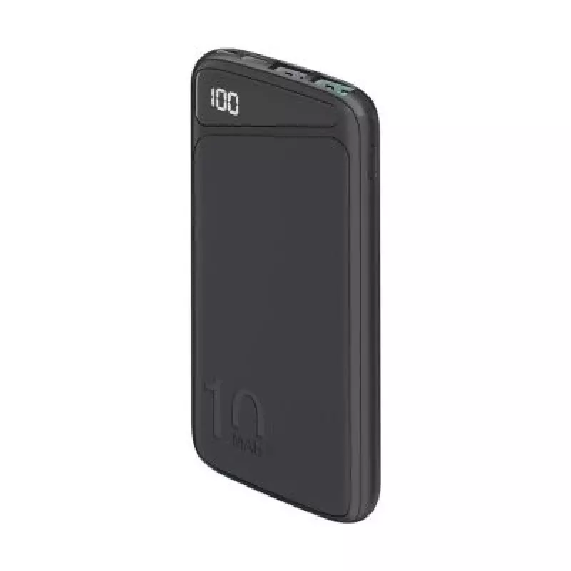 Kiirlaetav toitepank 10 000 mAh (must, USB-C PD, QC 3.0)