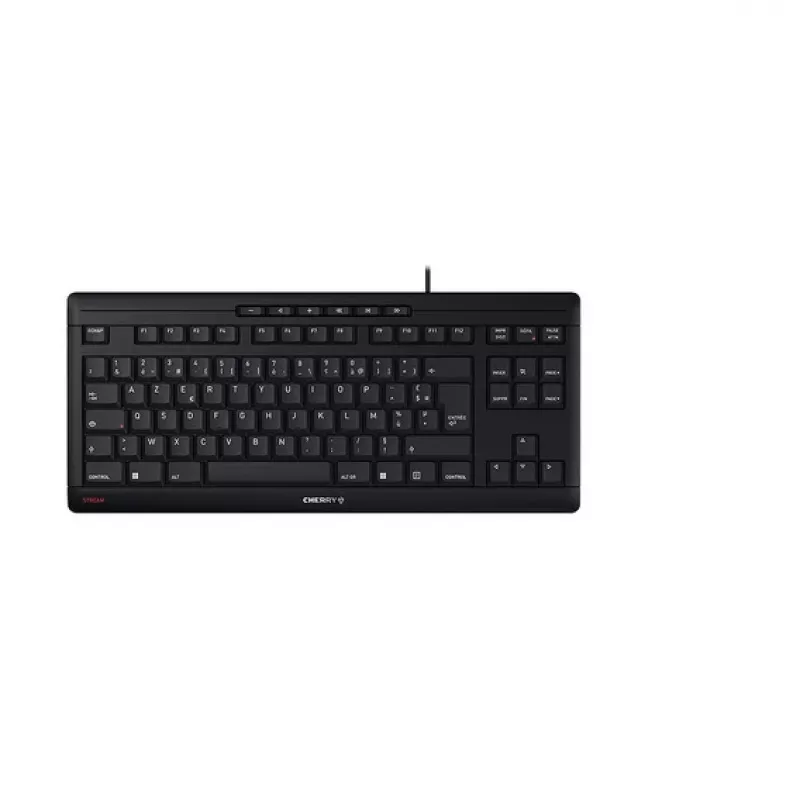 Klaviatuur CHERRY STREAM TKL USB AZERTY Prantsuse Must Juhtmega 94 klahviga