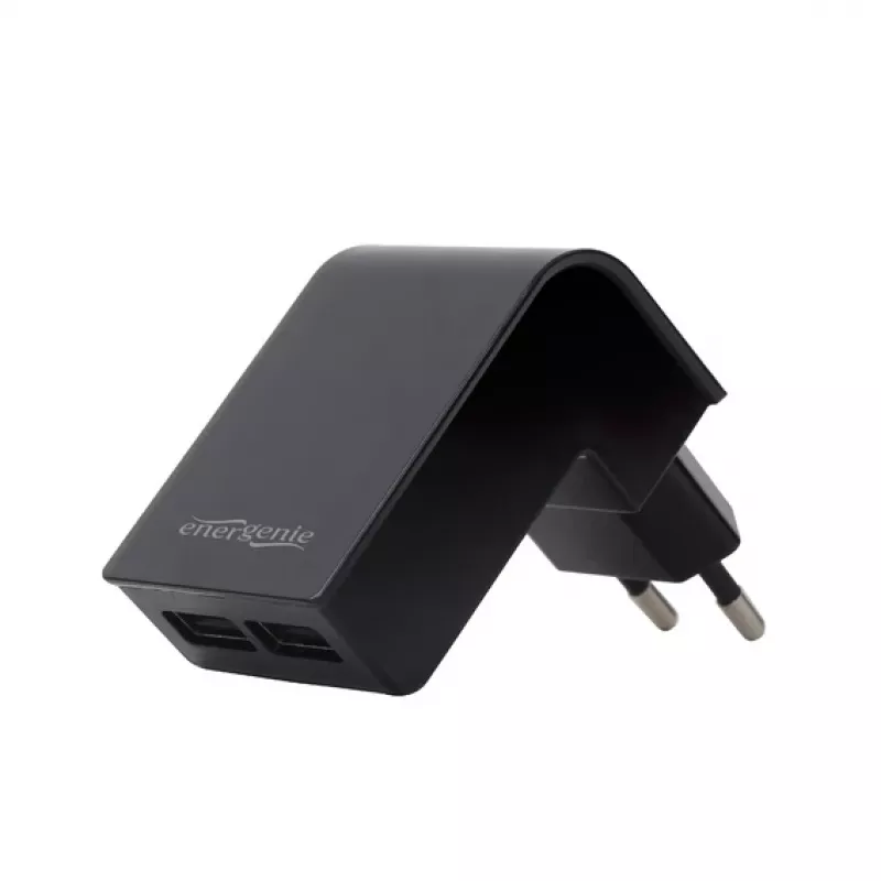 Autolaadija Gembird EG-U2C2A-CAR-02, 12–24 V sisend, 5 V/2,1 A väljund, 2× USB 2.0, must