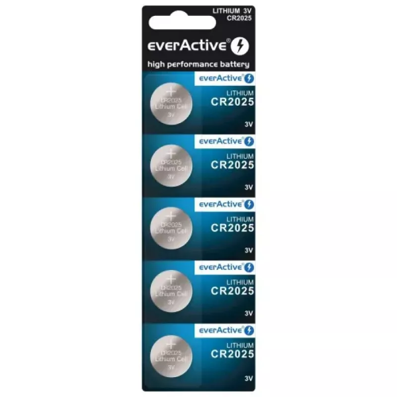Liitiumpatarei mini everActive CR2025 - blister 5 tk.