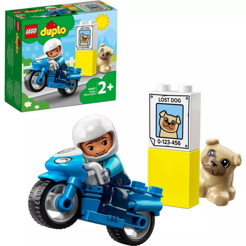 Mootorratta mängukomplekt LEGO Duplo Police 10967 liikuvate rataste ja politseifiguuriga