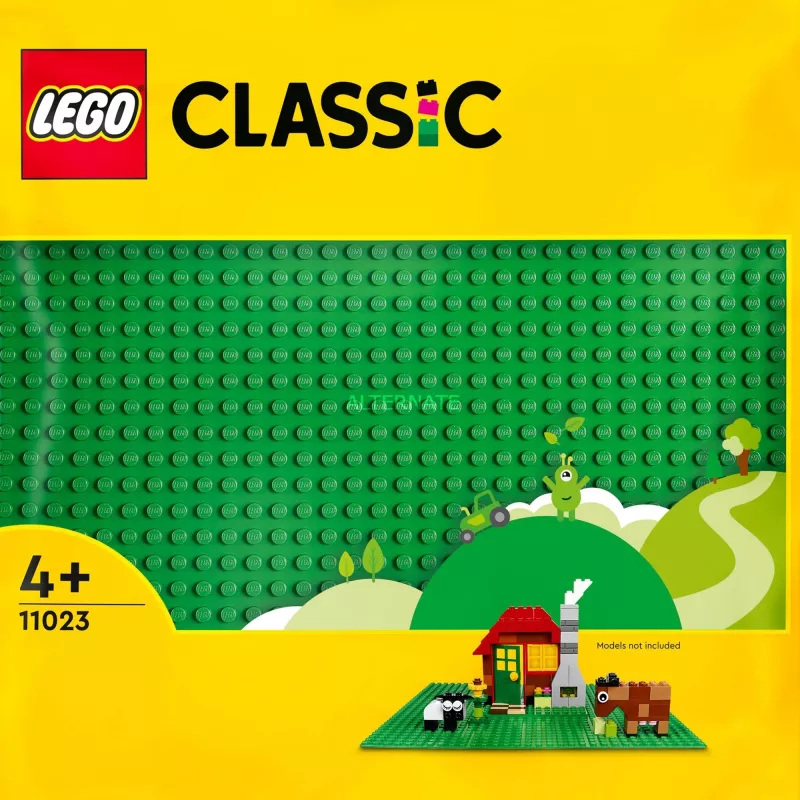 LEGO 11023 Classic Roheline Alusplaat Ruut 32x32 Nuppu Ehitusmuru Alus Ehitamiseks ja Väljapanekuks Komplekt