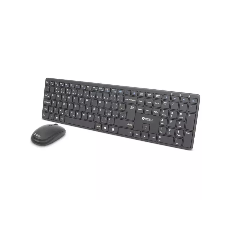 Traadita klaviatuuri ja hiire komplekt YENKEE YKB 2008CS — 2,4 GHz USB, kompaktne paigutus