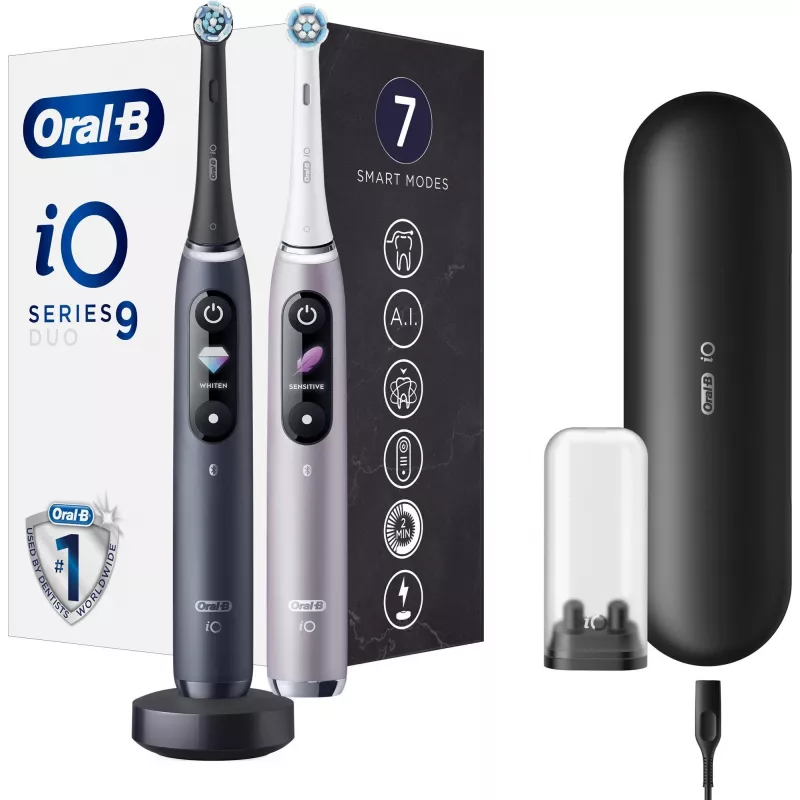 Hambahari Oral-B iO Series 9 Duo 2 tk Must Onyx/Roosakvarts