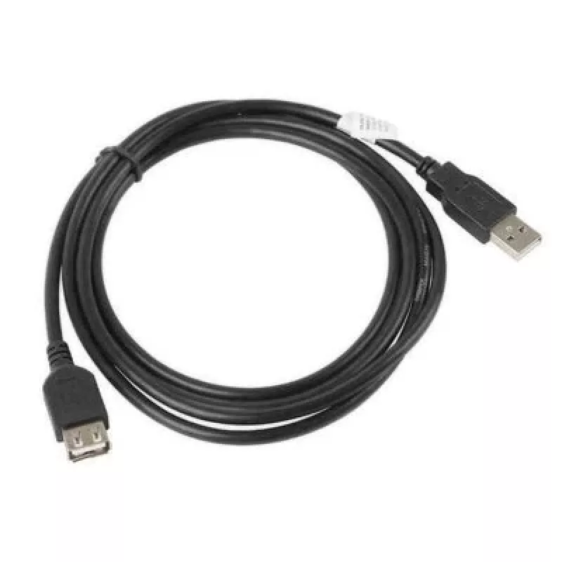 Lanberg CA-USBE-10CC-0050-BK USB-kaabel 5 m USB 2.0 USB A must (CA-USBE-10CC-0050-BK)