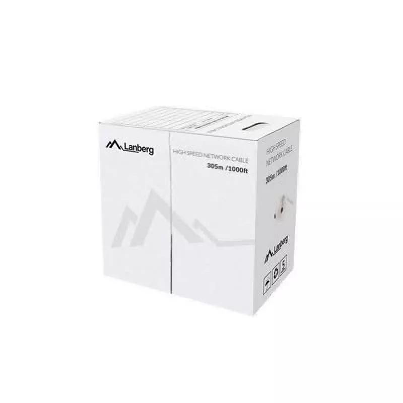 LANBERG võrgukaabel Cat5e U/UTP LCU5-12CU-0305-BK, 24 AWG vask, 305 m, must