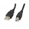 Lanberg CA-USBA-10CC-0030-BK USB-kaabel 3 m USB 2.0 USB B must (CA-USBA-10CC-0030-BK)