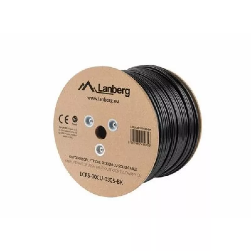 Võrgukaabel Lanberg LCF5-30CU-0305-BK RJ45 Cat5e 305 m Must