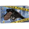Metallist mängupolitsei revolver Gonher 8 lasuga, metallkonstruktsioon, mudel 258441
