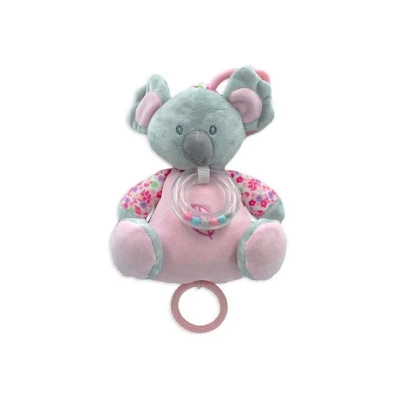 Muusikakarp TULILO Koaala 18 cm roosa – muusikaline mänguasi beebidele, 18 cm kõrgus