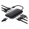 Sülearvuti dokkimisjaam AUKEY CB-C71 — 3× USB-C (USB 3.2 Gen1), HDMI, RJ‑45, MicroSD, USB PD 100W, 0,15 m kaabel, must