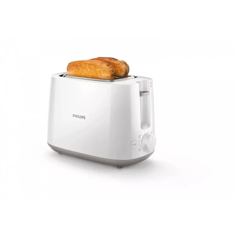 Röster Philips Daily Collection HD2581/00 — 2 viilu, 830 W, 8 pruunistusastet, valge