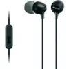 Sony MDR-EX15AP, juhtmega, 8 - 22000 Hz, kõned/muusika, 3 g, peakomplekt, must