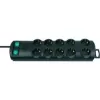 Brennenstuhl Primera-Line 10-pistikupesaga must 2m pikendusjuhe 1153300120, must, H05VV-F 3G1,5 toitekaabel 2,0 m