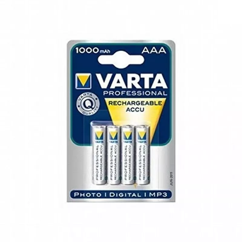 VARTA HR03 AAA Recharge Accu Võimsus 1000 mAh 05703 akud 4 tk roheline, kollane