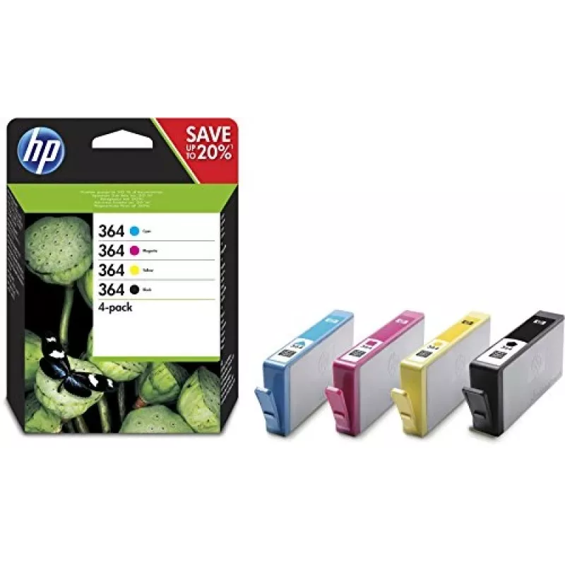 HP 364 4-pakk Must/Cyan/Magenta/Kollane originaal tindikassetid