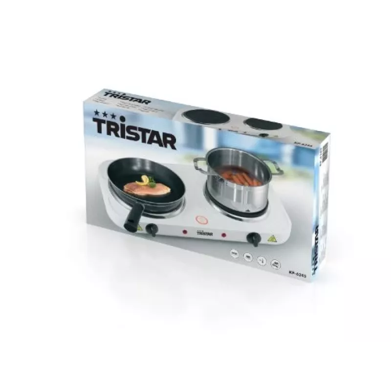 Tristar Topeltpõletiga Elektripliit KP-6245, 2500W, 15,5/18,5 cm