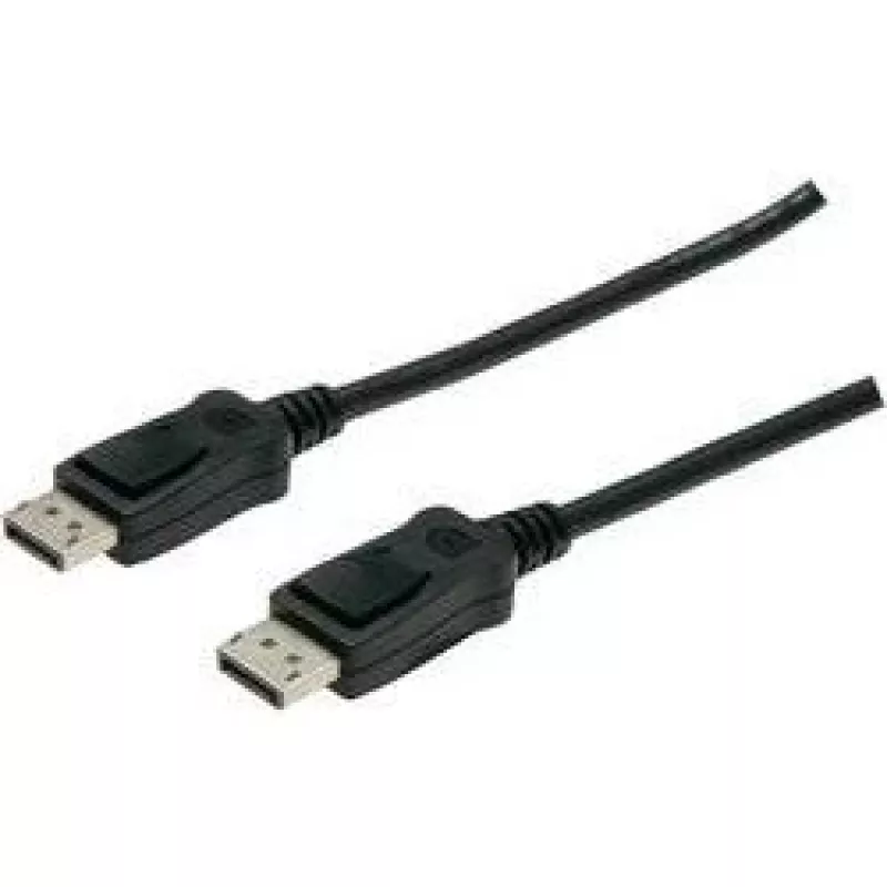 Ühenduskaabel DisplayPort klambritega 1080p 60Hz FHD tüüp DP / DP M / M must 1m