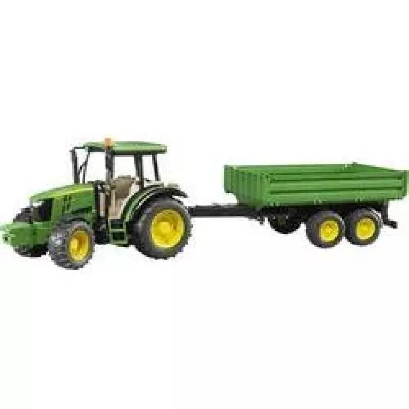 Traktori mudel BRUDER John Deere 5115 M koos kallurhaagisega