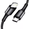 Baseus High Density põimitud kaabel USB-C kuni Lightning, PD, 20W, 1m (must)