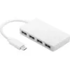 Wentronic Goobay USB-C™ 4x multipordiadapter, valge - samaaegne pistik 4x USB 3.0 A-pesa USB-C™ pistikule (66274)