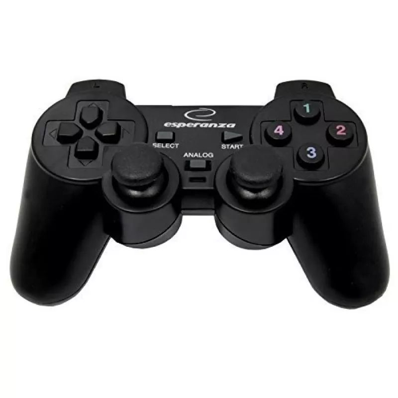Mängupult ESPERANZA EG102 juhtmega USB 2.0, PC/PlayStation 3 tugi, D-pad, vibratsioon, must