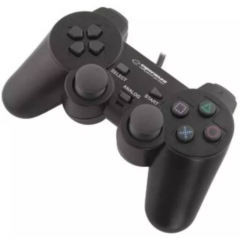 Mängupult ESPERANZA EG102 juhtmega USB 2.0, PC/PlayStation 3 tugi, D-pad, vibratsioon, must