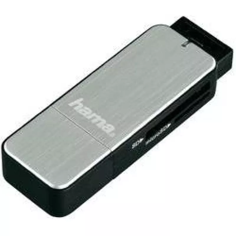 Hama 123900 kaardilugeja USB 3.2 Gen 1 (3.1 Gen 1) Must, Hõbedane