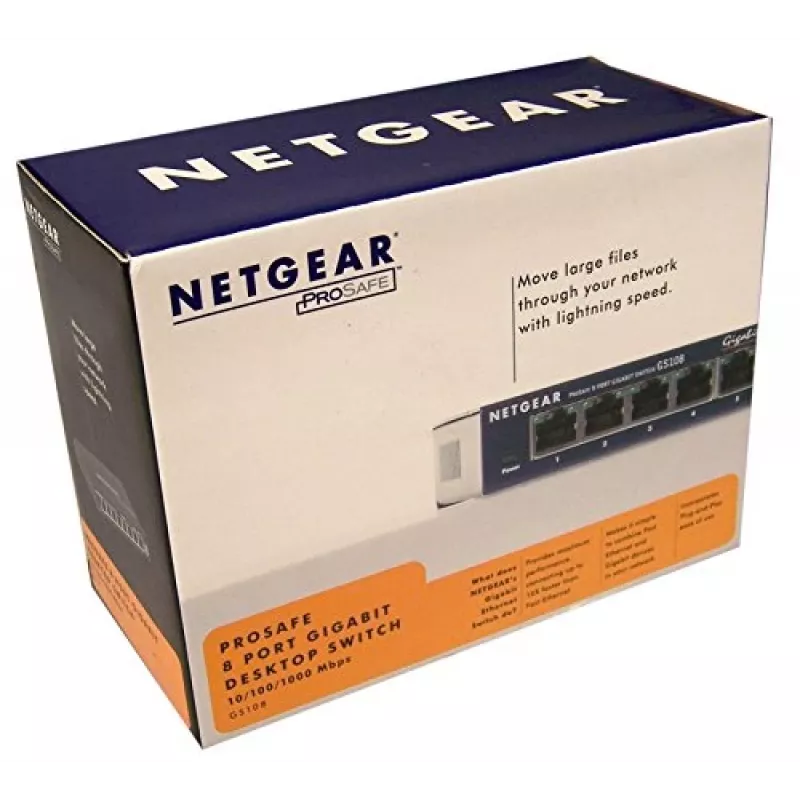Haldamatu lüliti NETGEAR GS108GE, 8 porti, Gigabit Ethernet, 16 Gbit/s