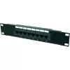 Paigalduspaneel 10 8 porti, Cat5e, U/UTP, 1U, must (komplektne)