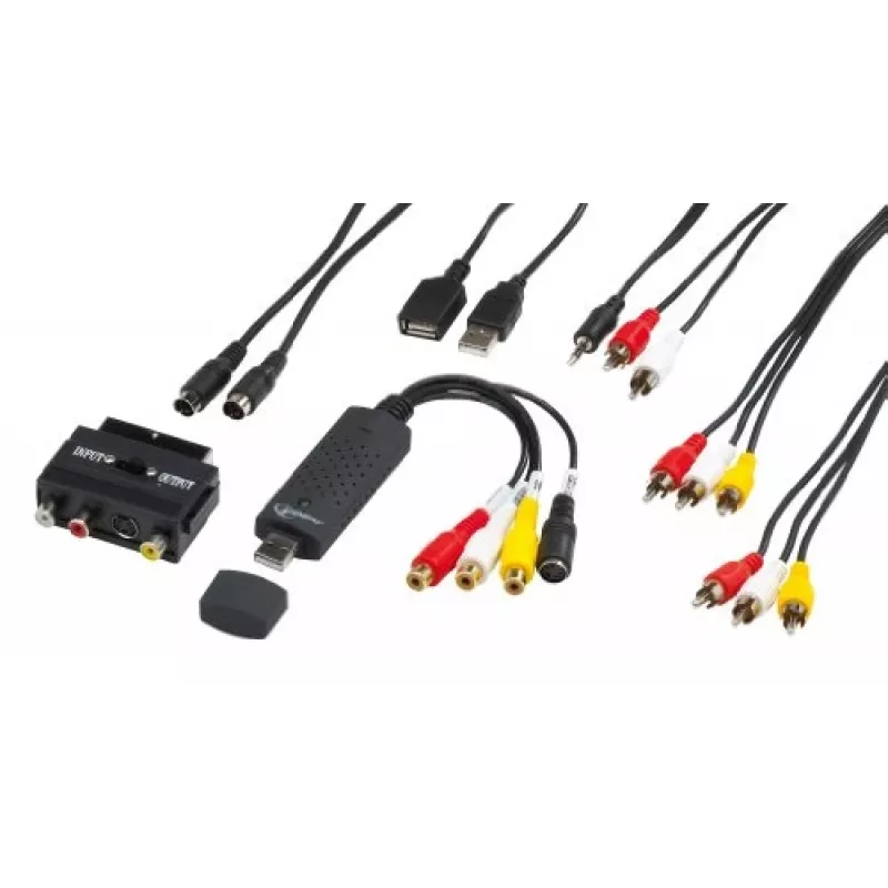 Gembird UVG-002 Audio/Video püüdja (komposiitvideo/stereo RCA/SCART-S-Video, USB 3.0)