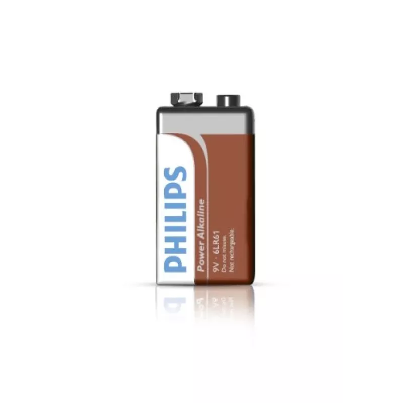 Ühekordne patarei Philips Power Alkaline Battery 6LR61P1B/10