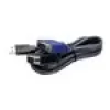 TRENDnet TK CU10 - klaviatuur- / Video- / hiir- (KVM-) kaabel - USB Typee A, 4-pin, HD-15 (M) - HD-15 (M) - 3,1m - Must (TK-CU10)